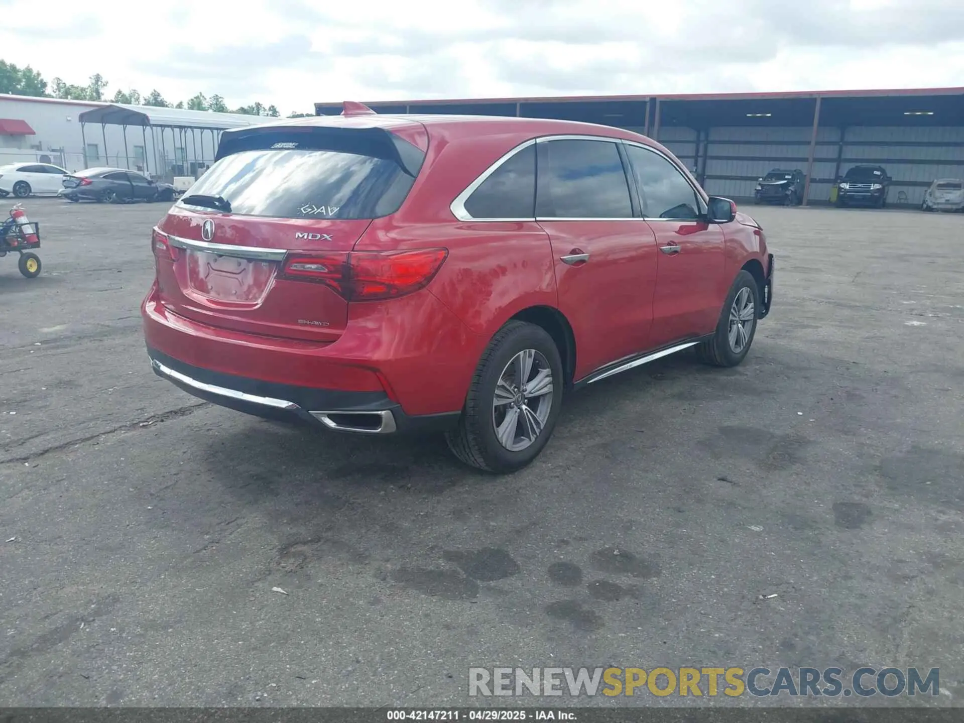 4 fotografías del automóvil dañado 5J8YD4H33LL033270 ACURA MDX 2020