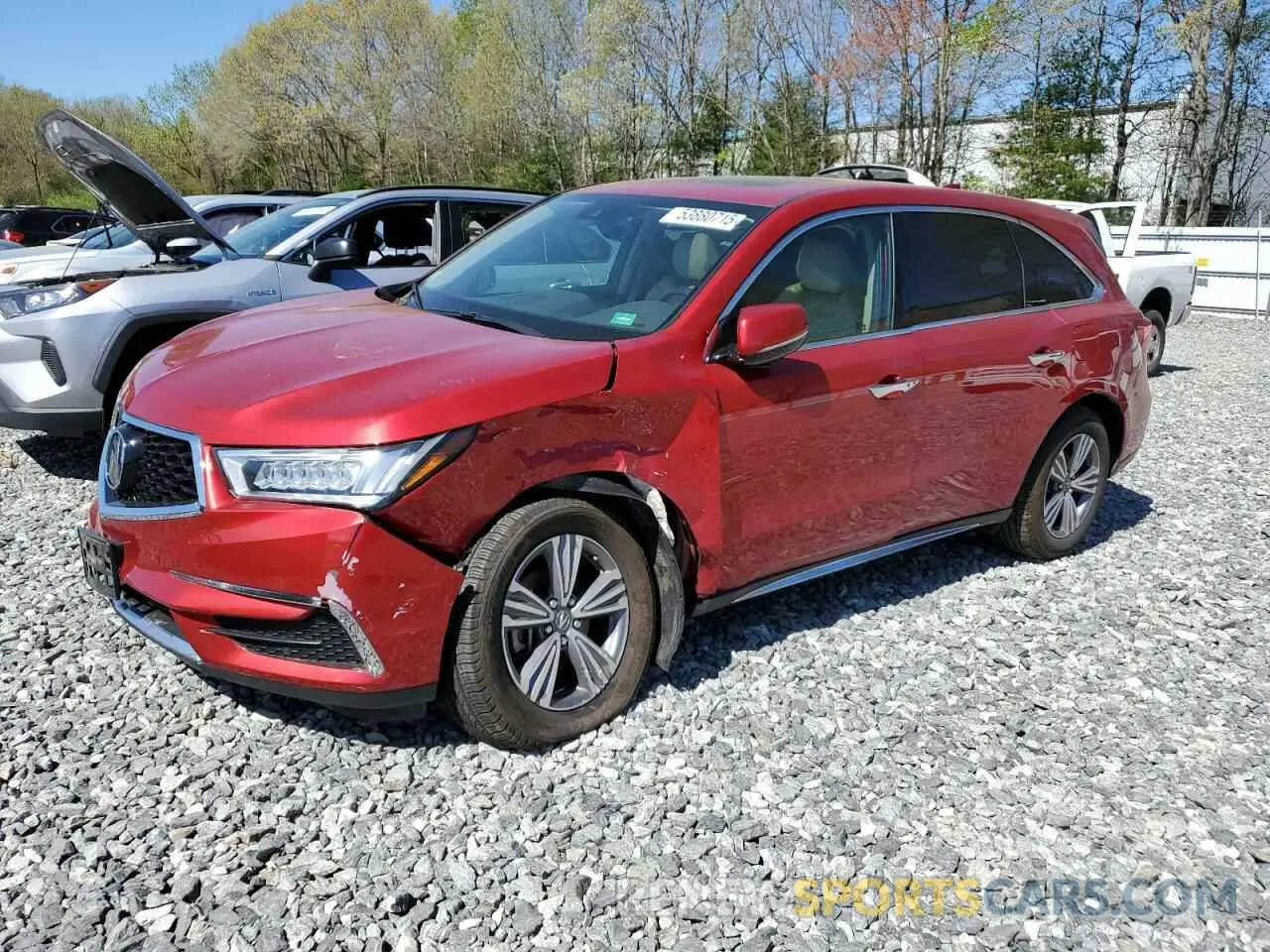 1 fotografías del automóvil dañado 5J8YD4H34LL023444 ACURA MDX 2020