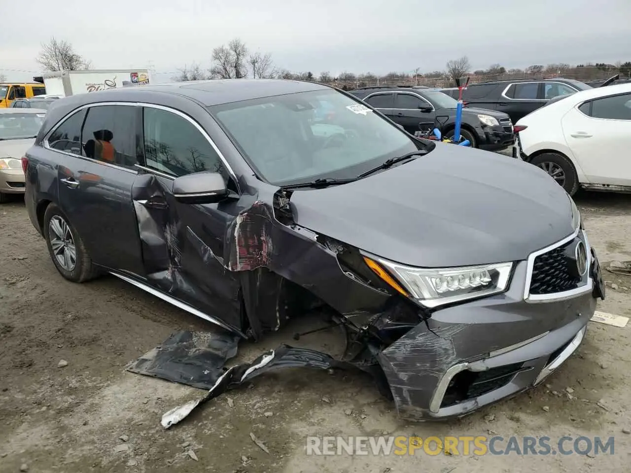 4 fotografías del automóvil dañado 5J8YD4H36LL035434 ACURA MDX 2020
