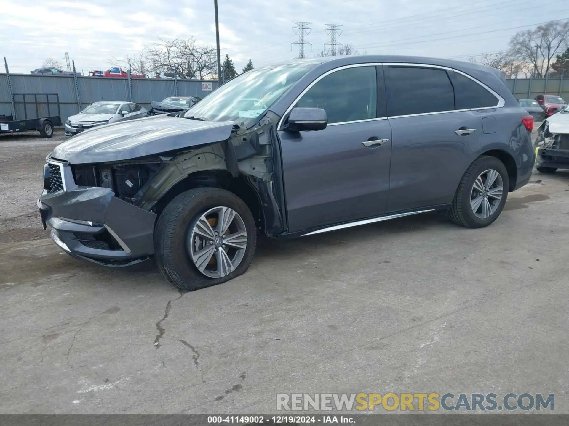 2 fotografías del automóvil dañado 5J8YD4H37LL038312 ACURA MDX 2020