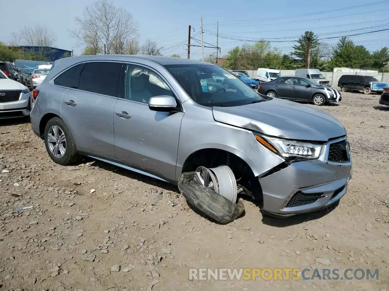 4 fotografías del automóvil dañado 5J8YD4H38LL035953 ACURA MDX 2020