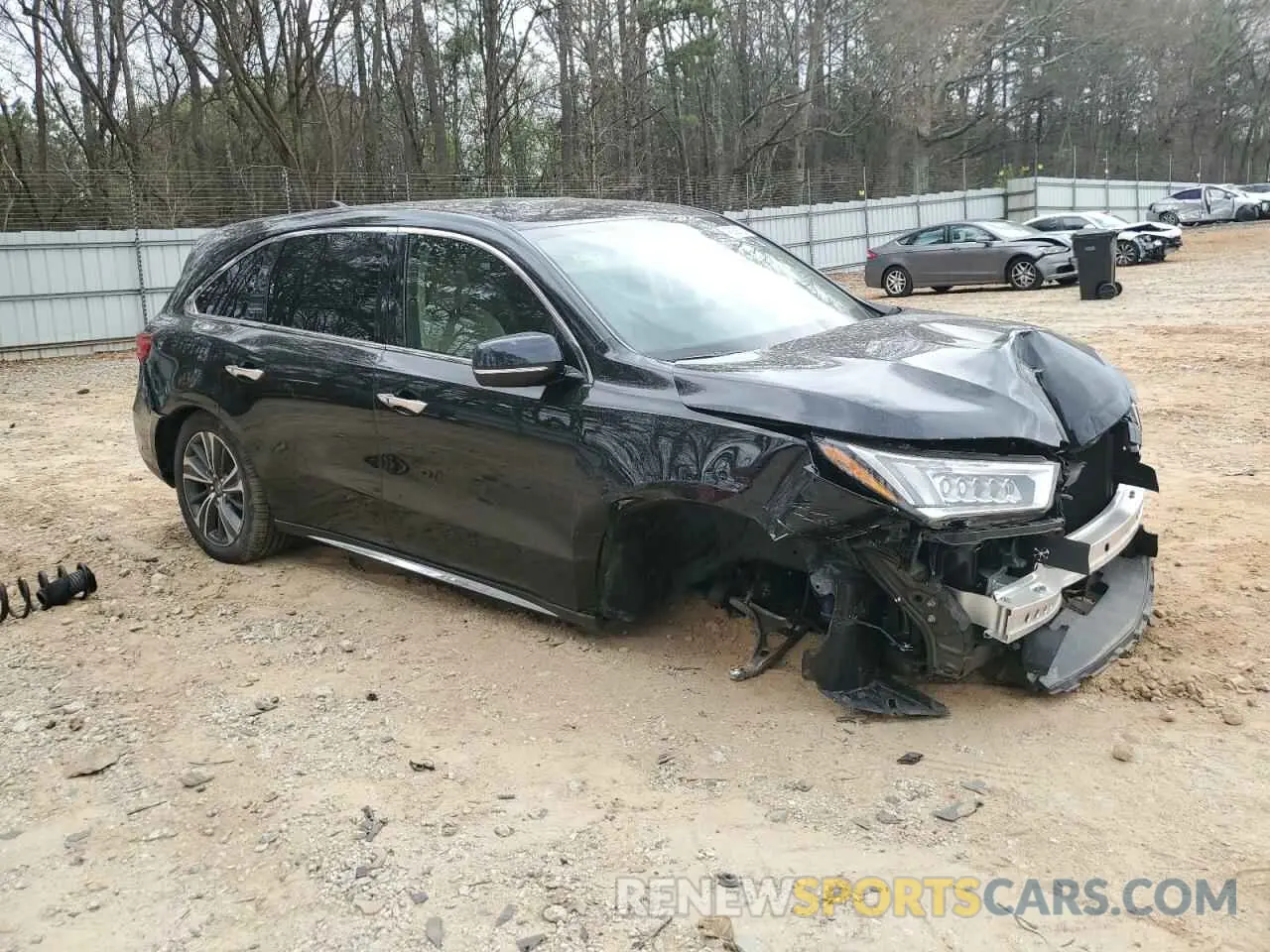 4 fotografías del automóvil dañado 5J8YD4H54LL037846 ACURA MDX 2020
