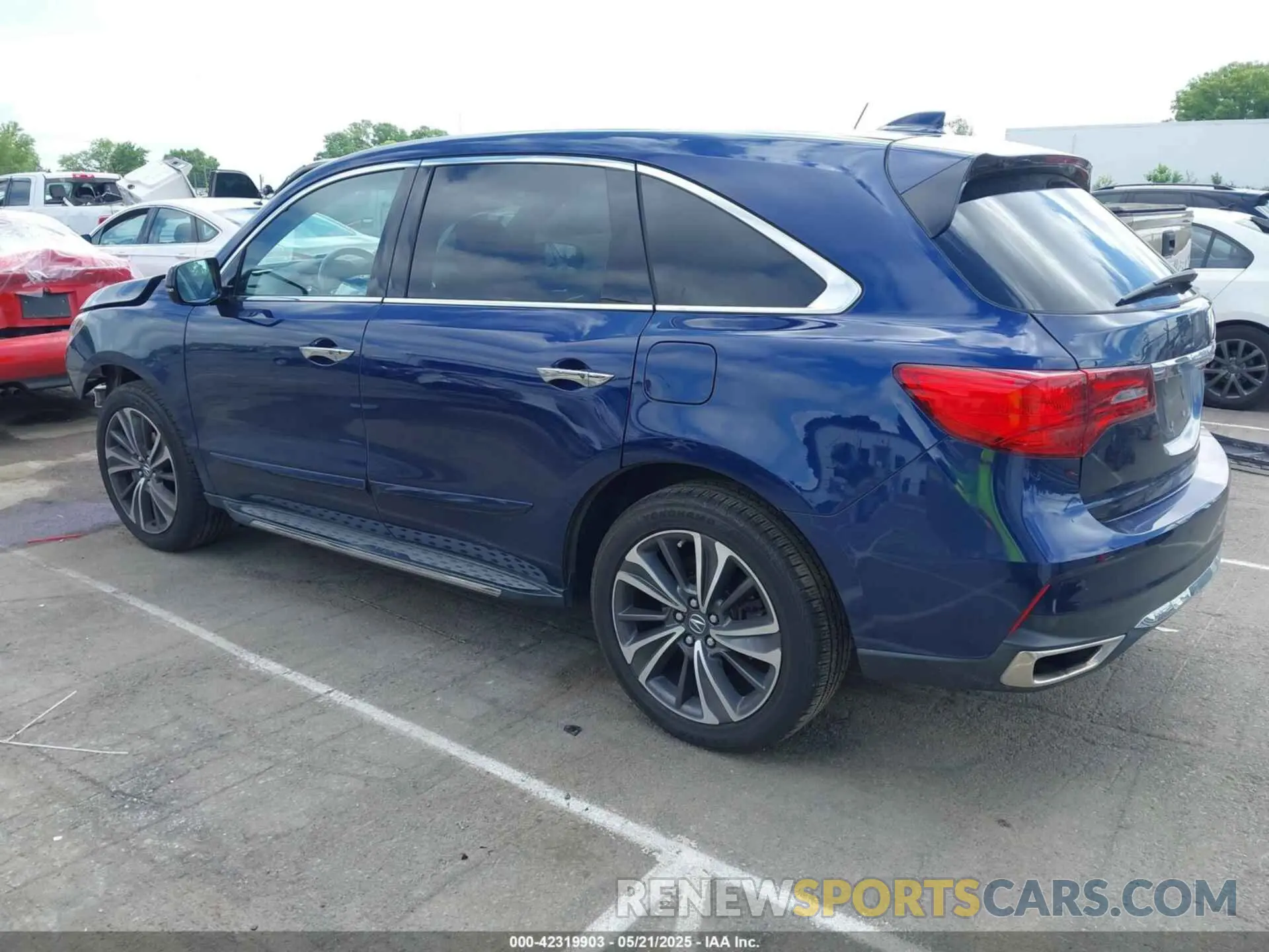 3 fotografías del automóvil dañado 5J8YD4H57LL007160 ACURA MDX 2020