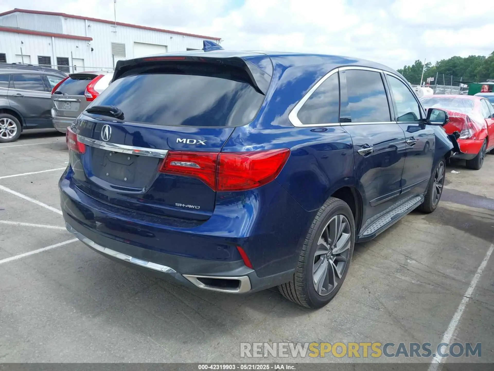 4 fotografías del automóvil dañado 5J8YD4H57LL007160 ACURA MDX 2020