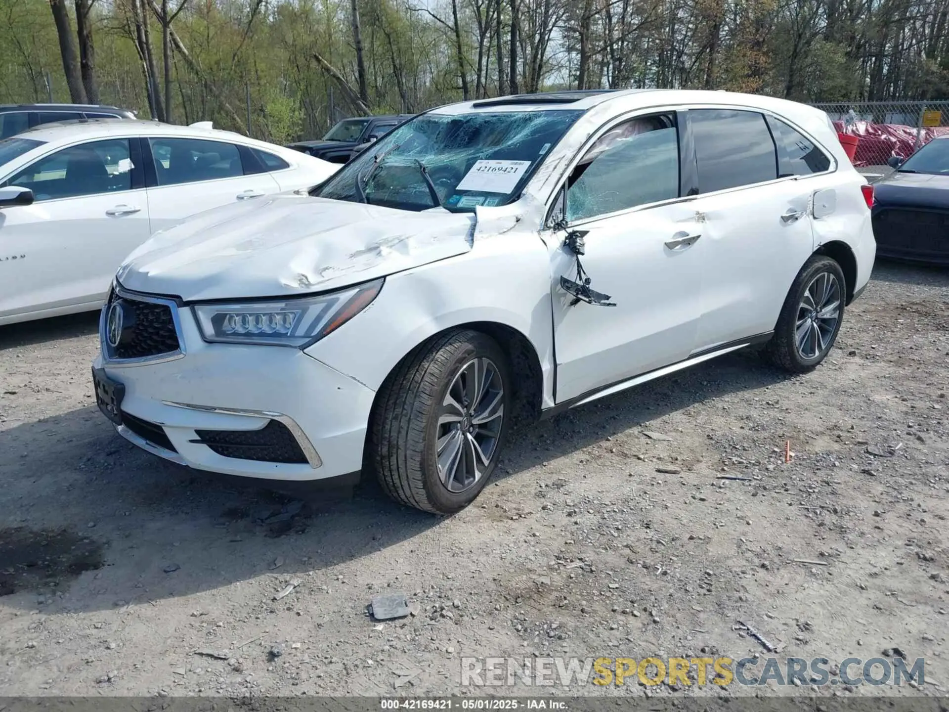 2 fotografías del automóvil dañado 5J8YD4H59LL002350 ACURA MDX 2020