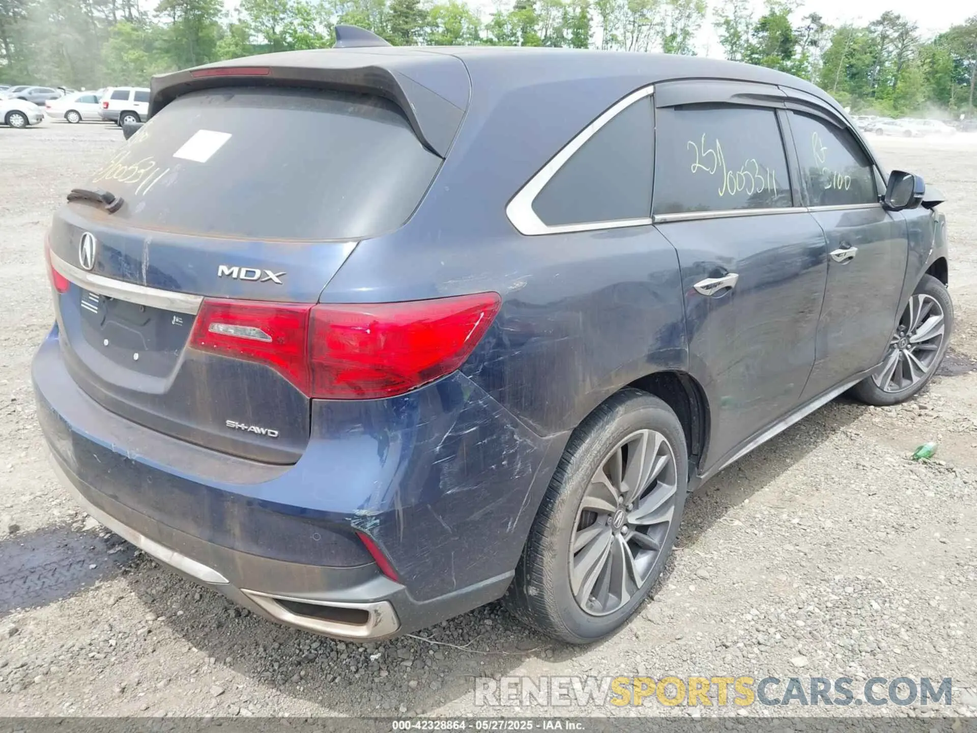 4 fotografías del automóvil dañado 5J8YD4H5XLL057051 ACURA MDX 2020