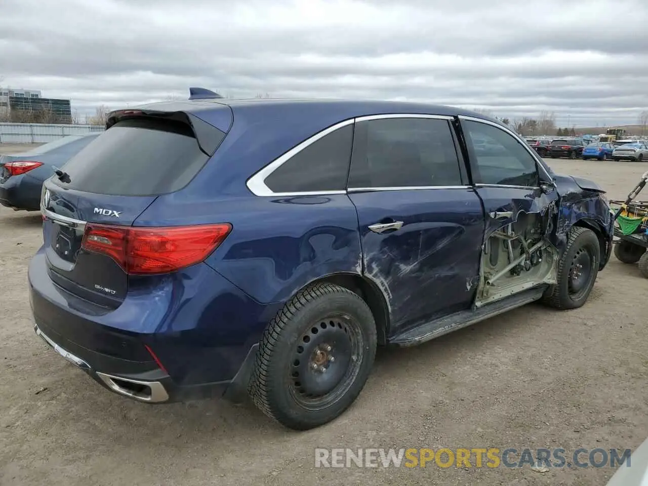 3 fotografías del automóvil dañado 5J8YD4H68LL800475 ACURA MDX 2020