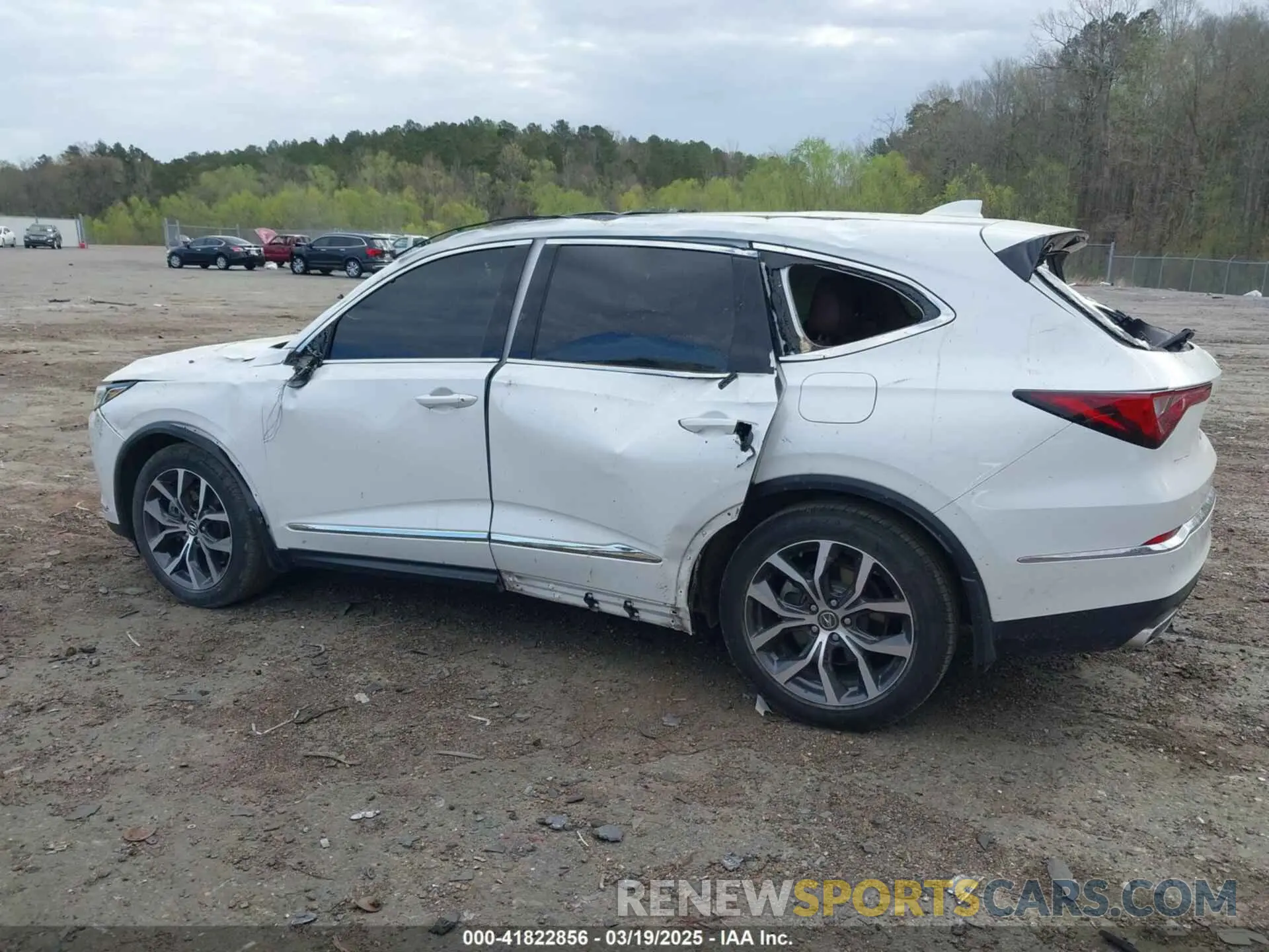 14 fotografías del automóvil dañado 5J8YD9H41NL012345 ACURA MDX 2022