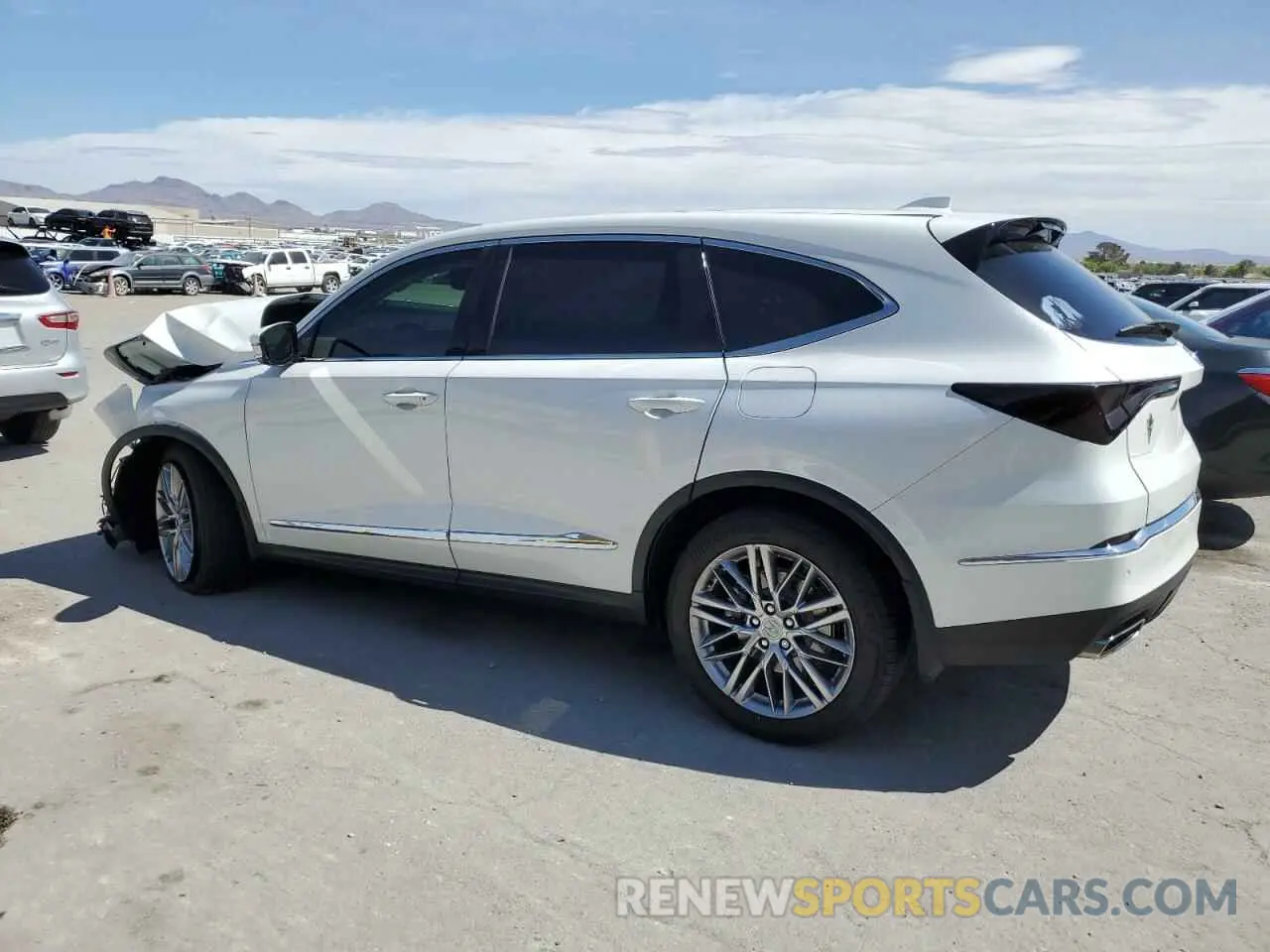 2 fotografías del automóvil dañado 5J8YD9H44NL011593 ACURA MDX 2022