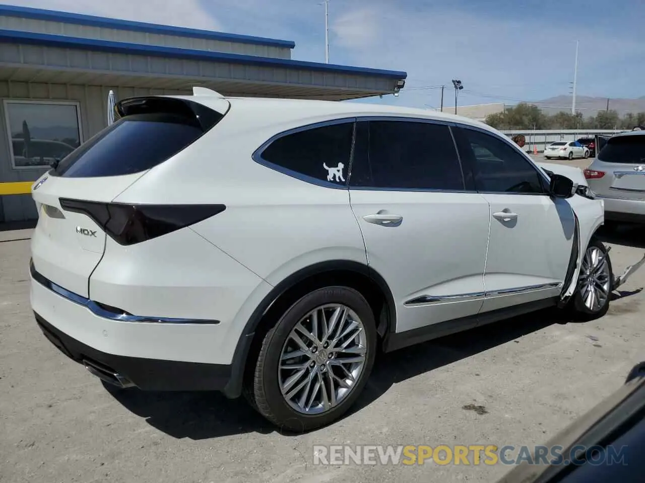 3 fotografías del automóvil dañado 5J8YD9H44NL011593 ACURA MDX 2022