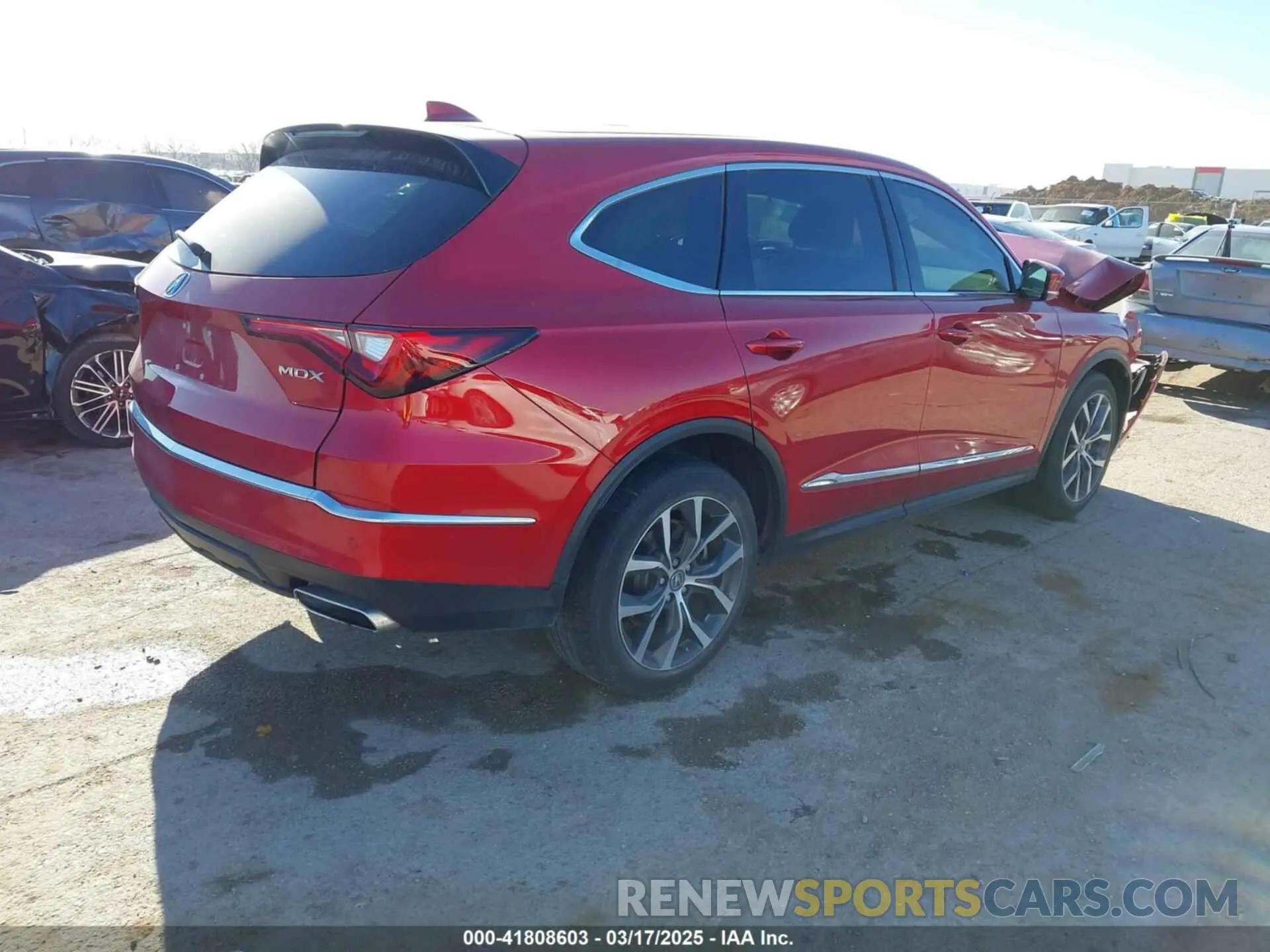 4 fotografías del automóvil dañado 5J8YD9H49NL002095 ACURA MDX 2022