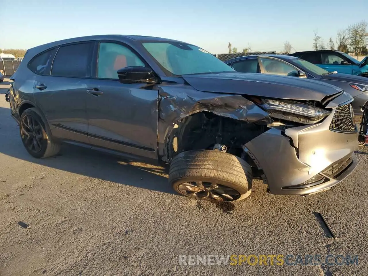 4 fotografías del automóvil dañado 5J8YE1H01NL019968 ACURA MDX 2022