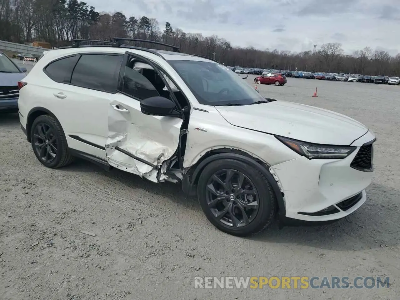 4 fotografías del automóvil dañado 5J8YE1H0XNL002585 ACURA MDX 2022