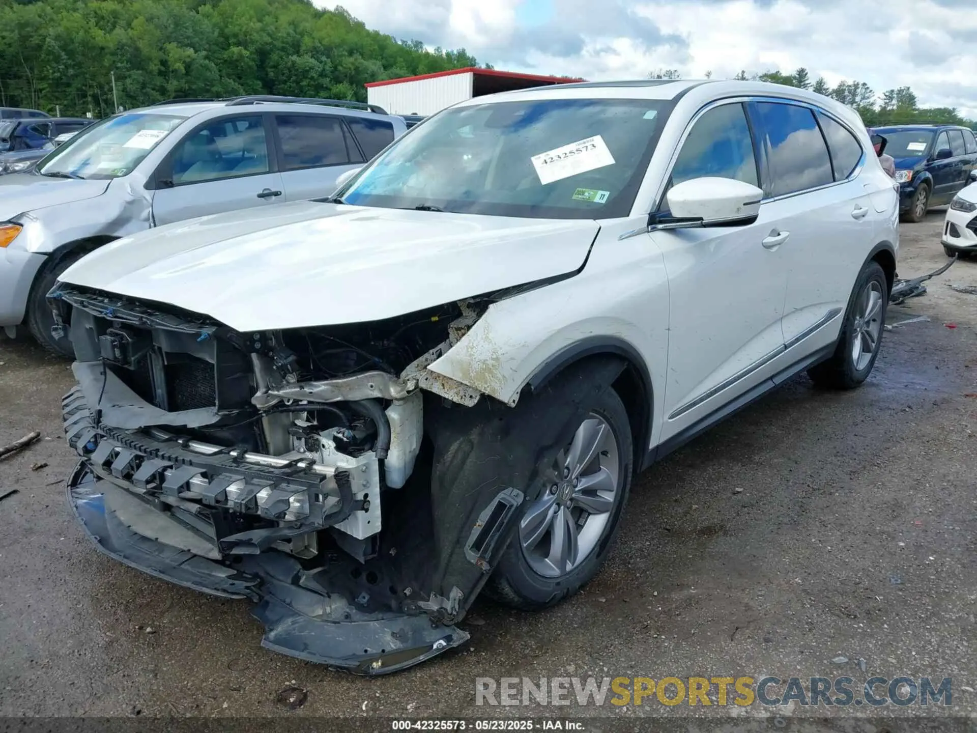 2 fotografías del automóvil dañado 5J8YE1H37NL015952 ACURA MDX 2022