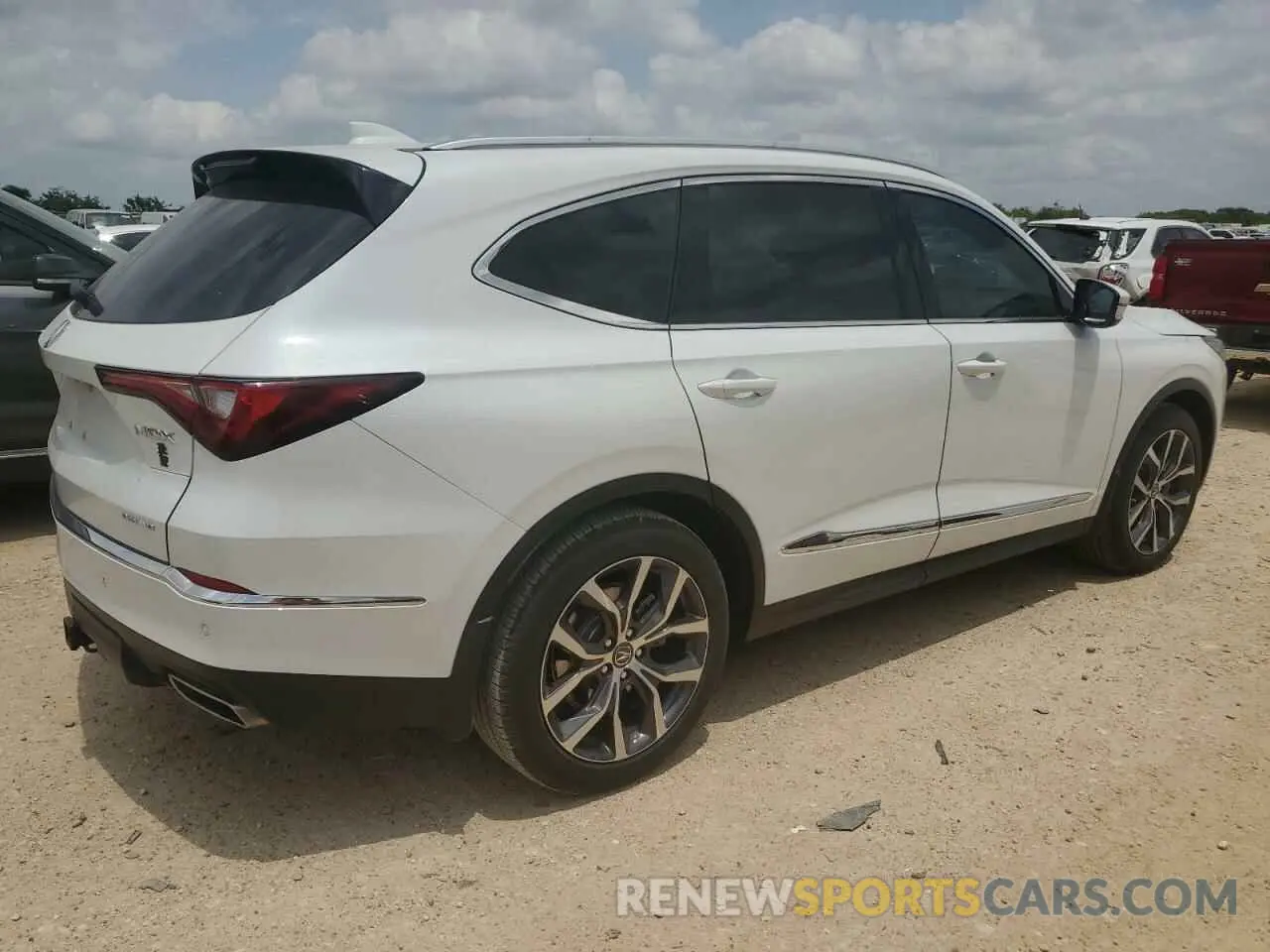 3 fotografías del automóvil dañado 5J8YE1H43NL051064 ACURA MDX 2022
