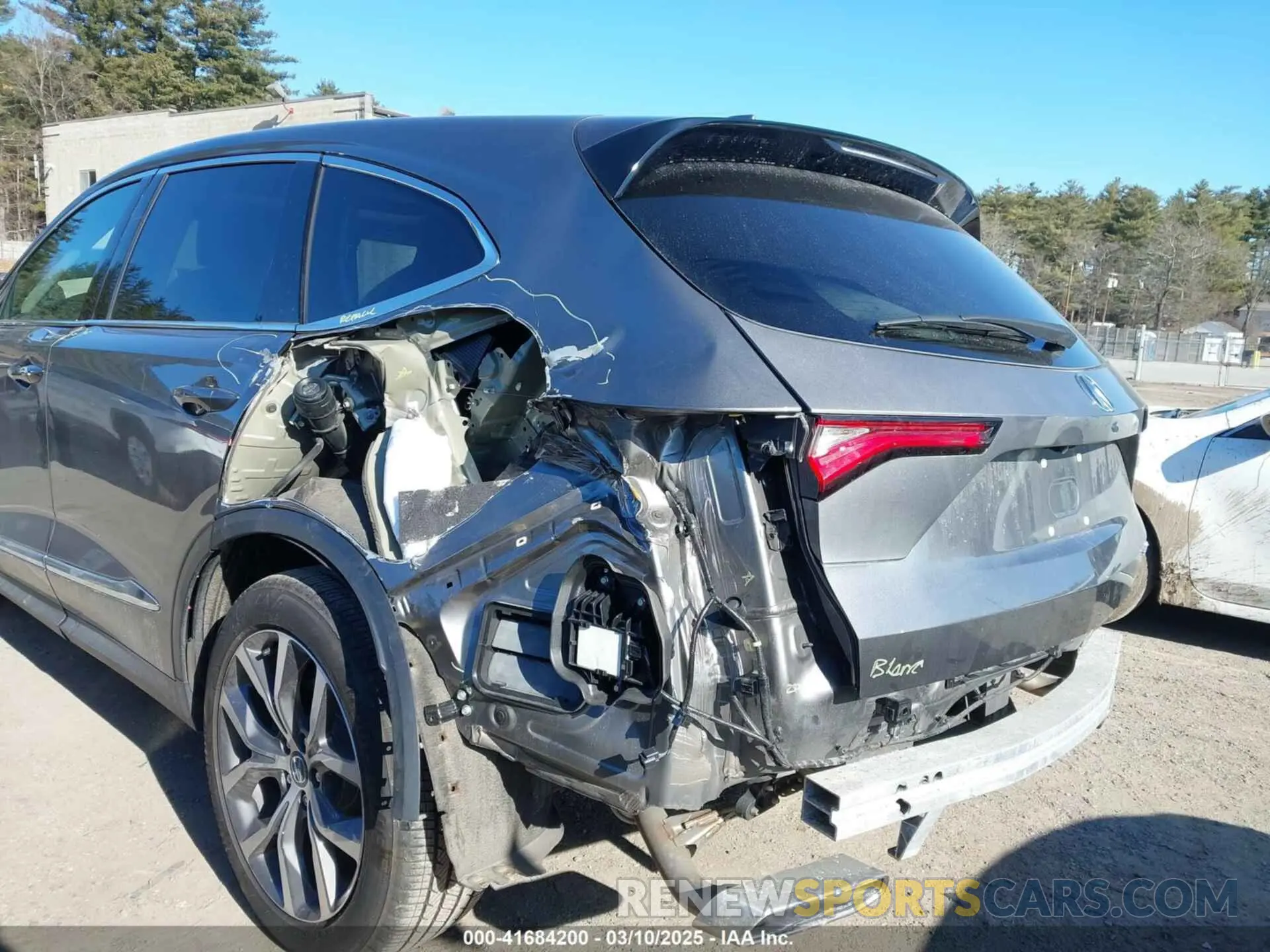 6 fotografías del automóvil dañado 5J8YE1H44NL040896 ACURA MDX 2022
