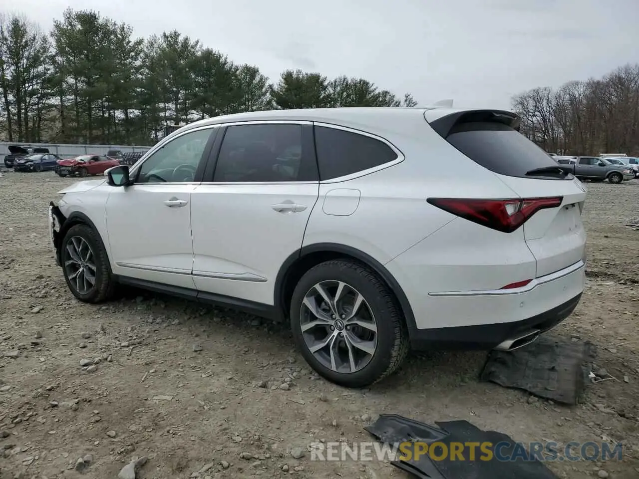 2 fotografías del automóvil dañado 5J8YE1H45NL043239 ACURA MDX 2022