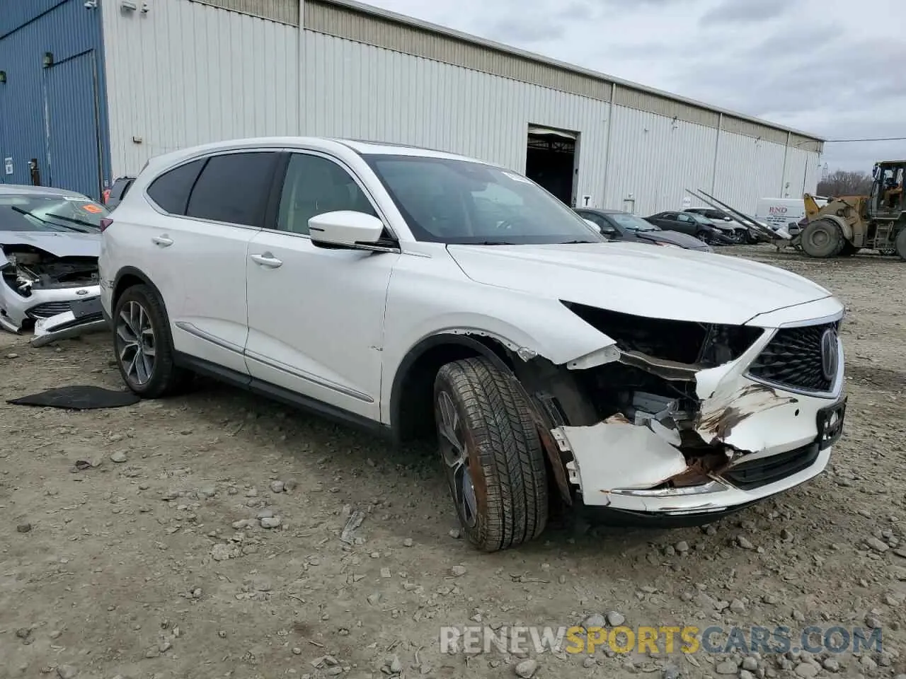 4 fotografías del automóvil dañado 5J8YE1H45NL043239 ACURA MDX 2022