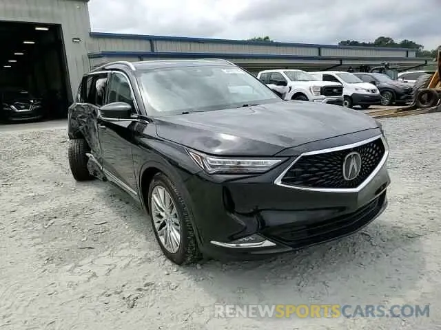 14 fotografías del automóvil dañado 5J8YE1H80NL035696 ACURA MDX 2022