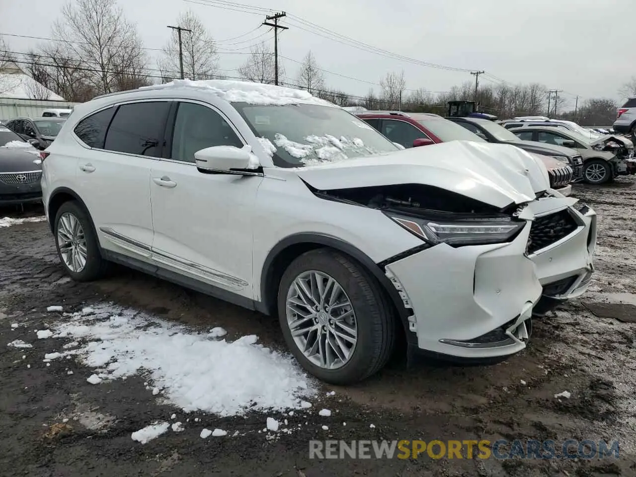 4 fotografías del automóvil dañado 5J8YE1H82NL040060 ACURA MDX 2022