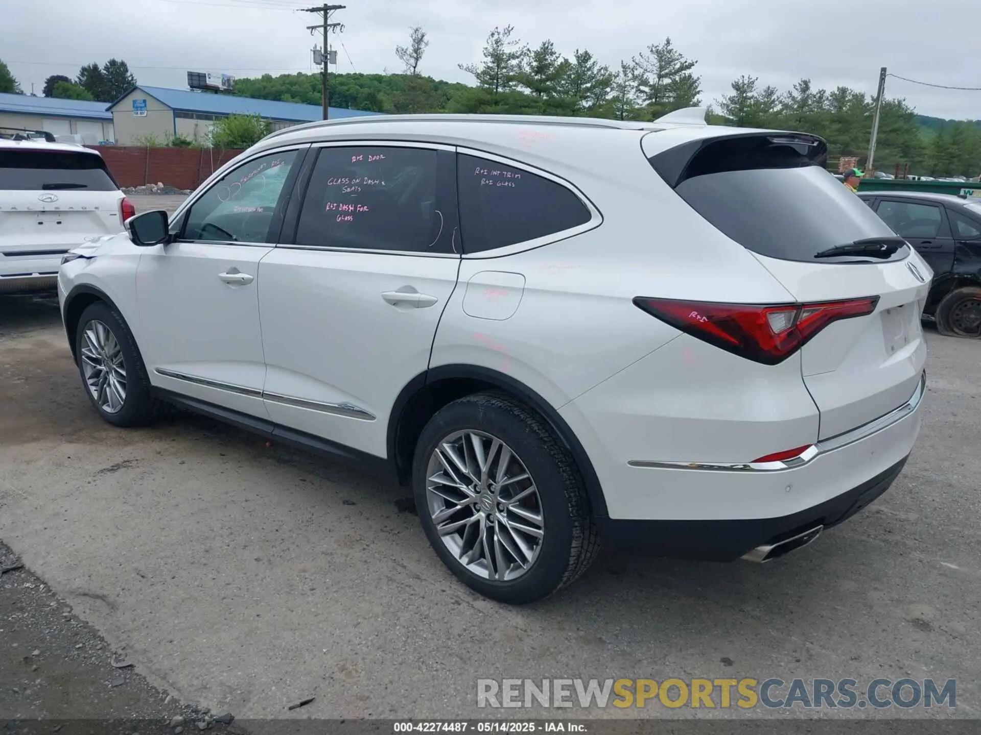 3 fotografías del automóvil dañado 5J8YE1H83NL022974 ACURA MDX 2022
