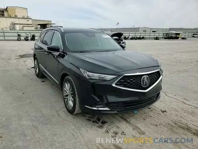 12 fotografías del automóvil dañado 5J8YE1H84NL017363 ACURA MDX 2022