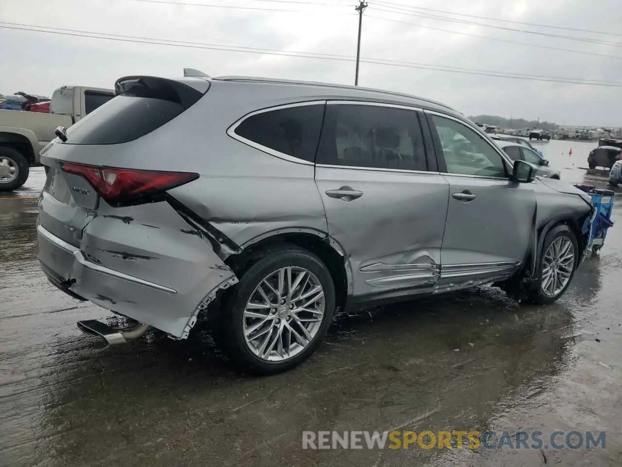 3 fotografías del automóvil dañado 5J8YE1H86NL043513 ACURA MDX 2022