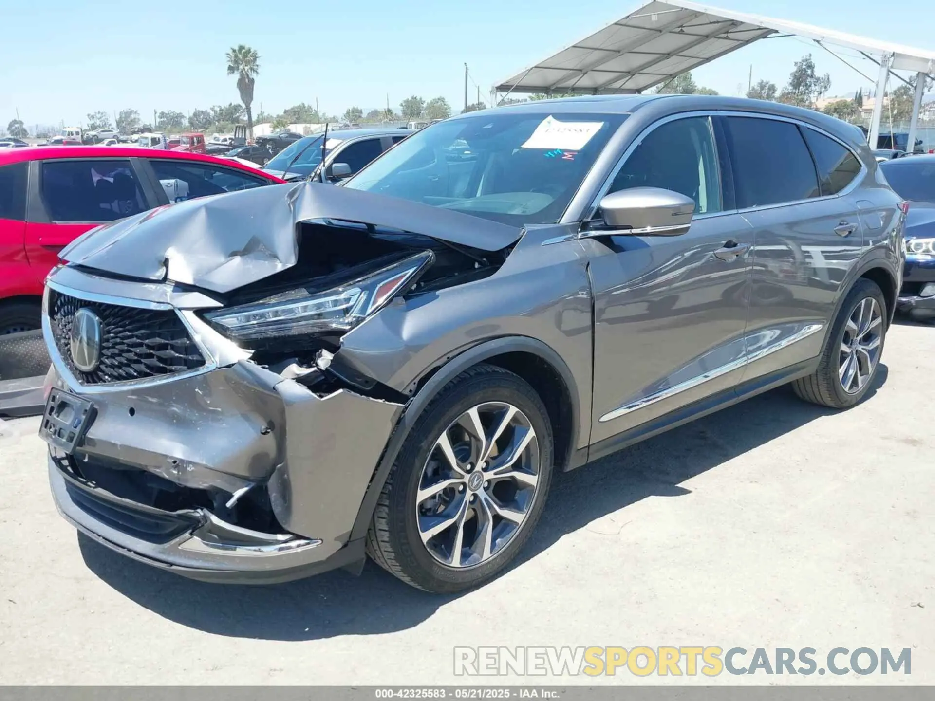 2 fotografías del automóvil dañado 5J8YD9H4XPL005963 ACURA MDX 2023