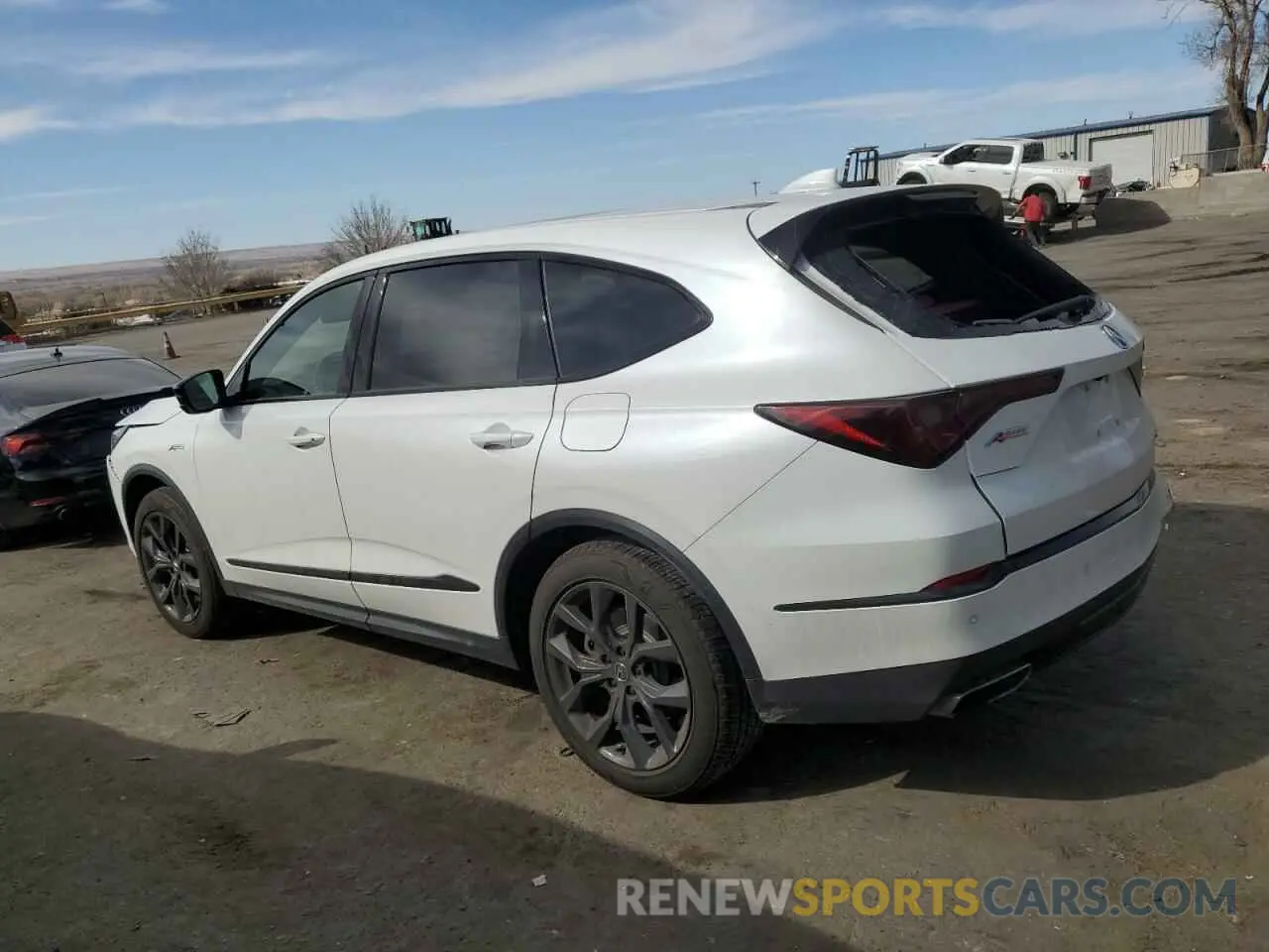 2 fotografías del automóvil dañado 5J8YE1H02PL042968 ACURA MDX 2023