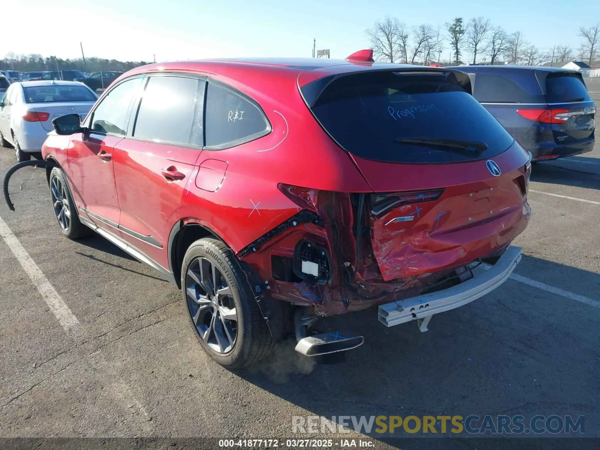 3 fotografías del automóvil dañado 5J8YE1H06PL006846 ACURA MDX 2023