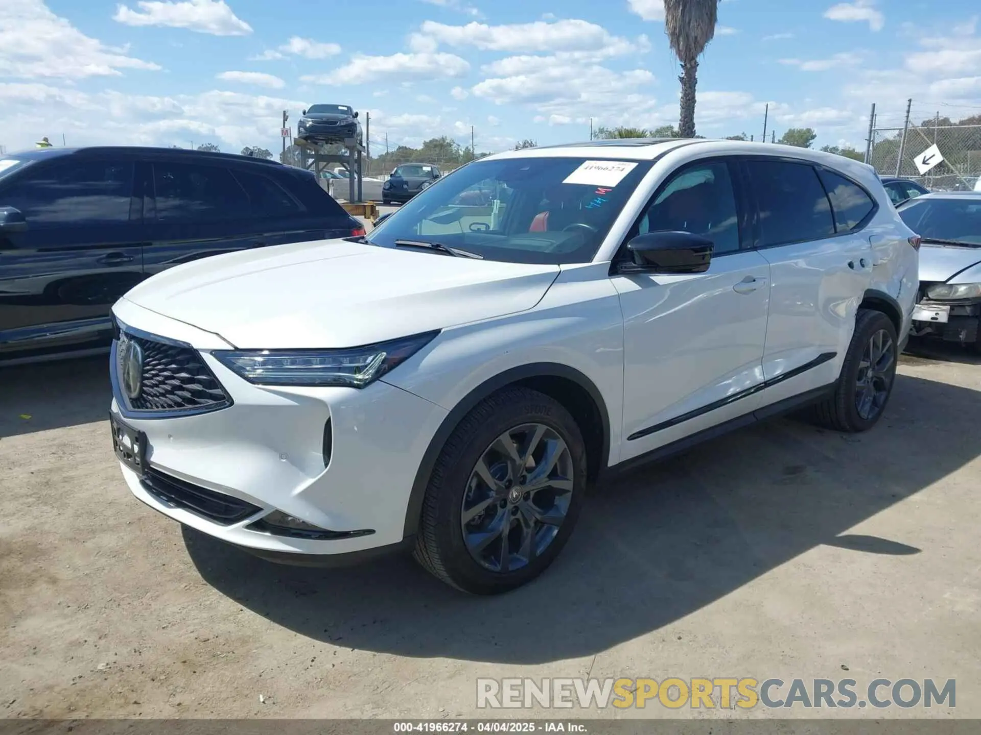 2 fotografías del automóvil dañado 5J8YE1H06PL038194 ACURA MDX 2023