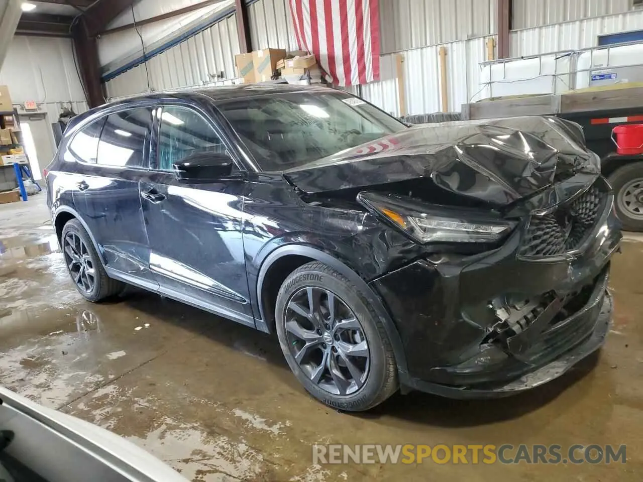 4 fotografías del automóvil dañado 5J8YE1H08PL010106 ACURA MDX 2023