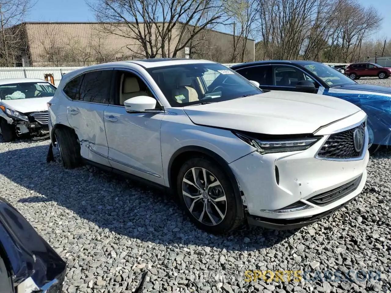 4 fotografías del automóvil dañado 5J8YE1H45PL009787 ACURA MDX 2023