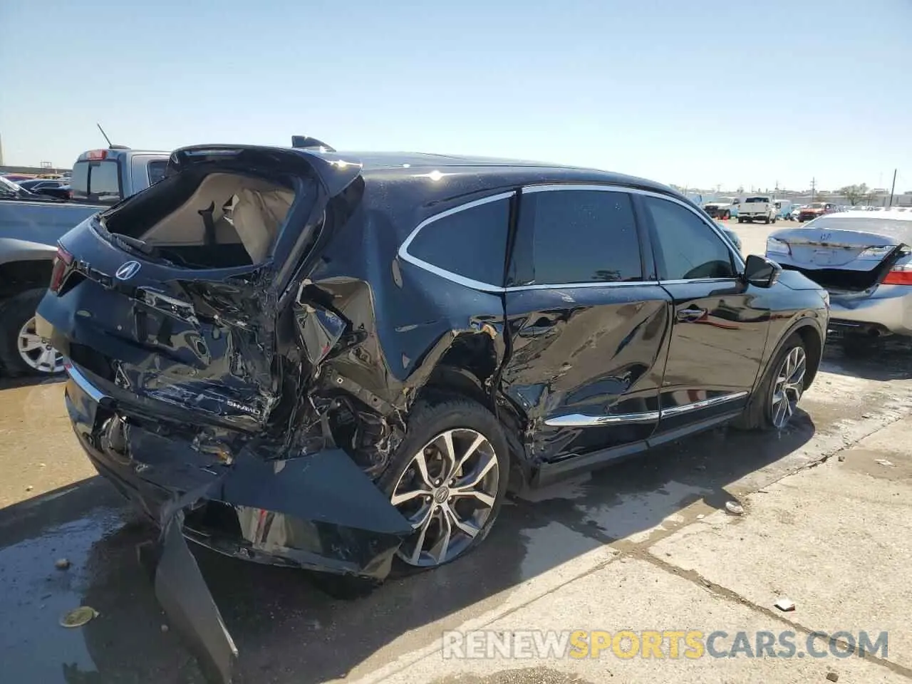 3 fotografías del automóvil dañado 5J8YE1H46PL036867 ACURA MDX 2023