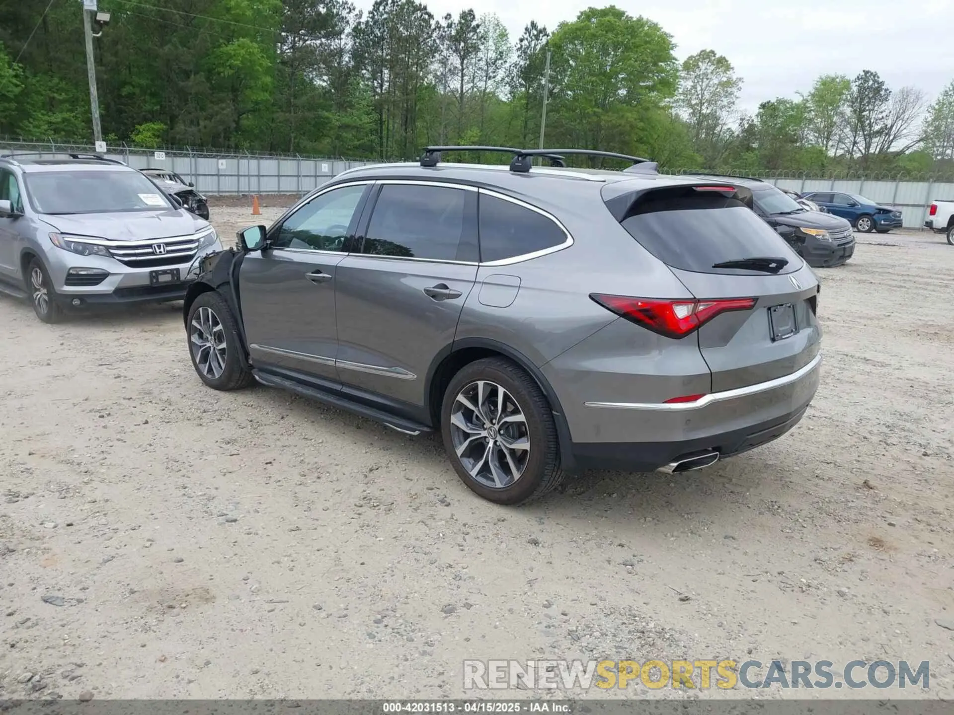 3 fotografías del automóvil dañado 5J8YE1H46PL039316 ACURA MDX 2023