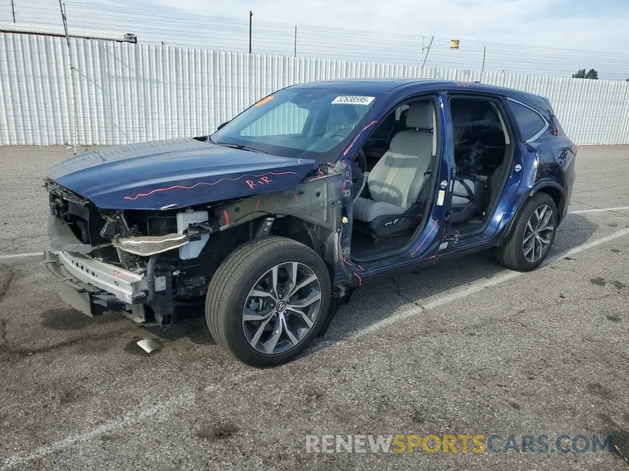 1 fotografías del automóvil dañado 5J8YE1H47PL034268 ACURA MDX 2023