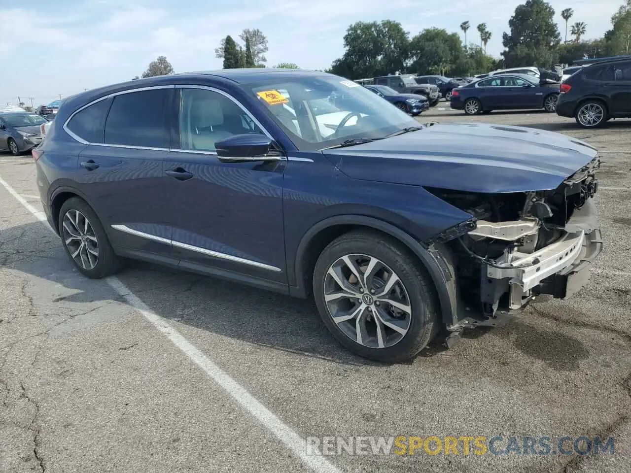 4 fotografías del automóvil dañado 5J8YE1H47PL034268 ACURA MDX 2023