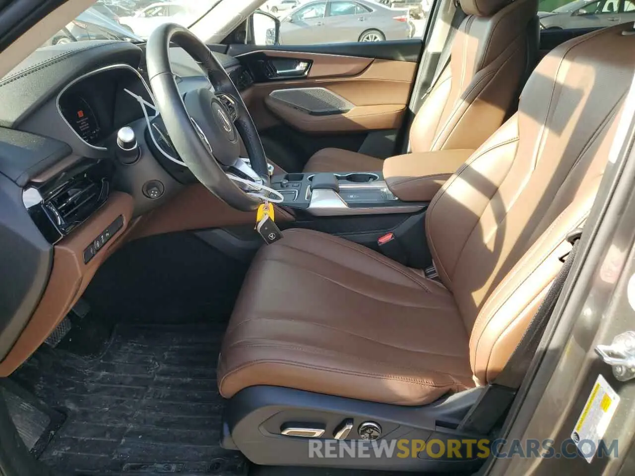 7 fotografías del automóvil dañado 5J8YE1H48PL028477 ACURA MDX 2023