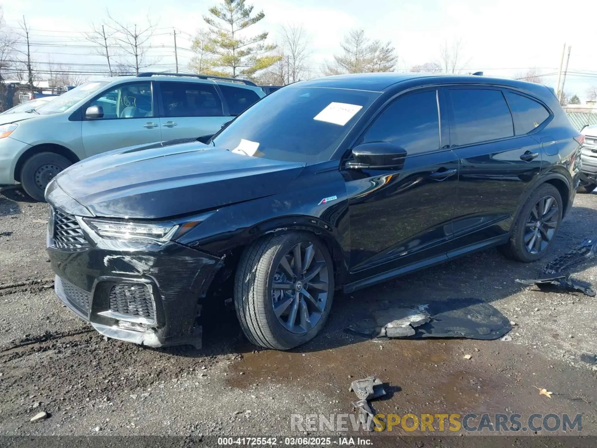 2 fotografías del automóvil dañado 5J8YE1H07SL000336 ACURA MDX 2025