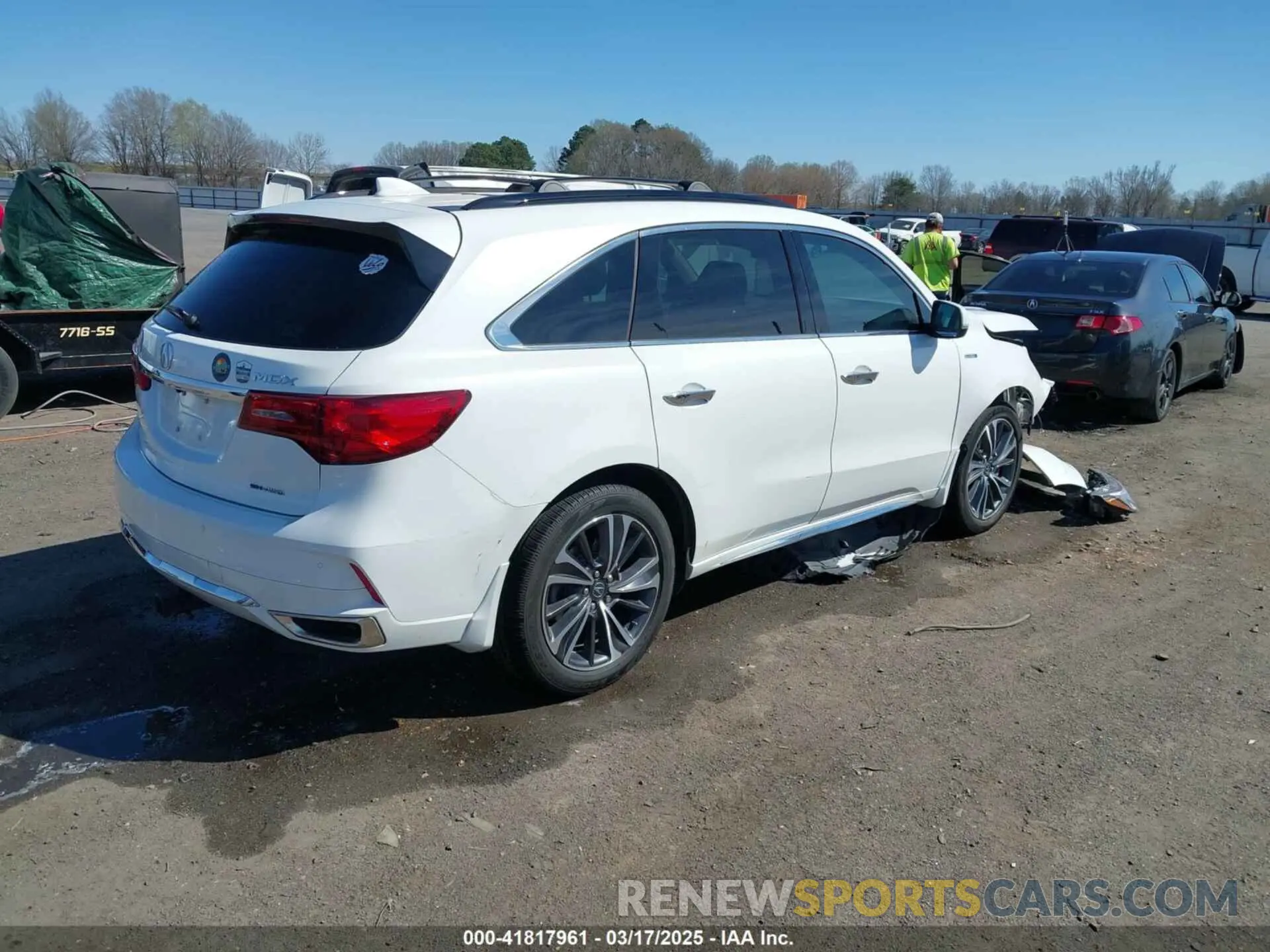 4 fotografías del automóvil dañado 5J8YD7H58LL000333 ACURA MDX SPORT HYBRID 2020