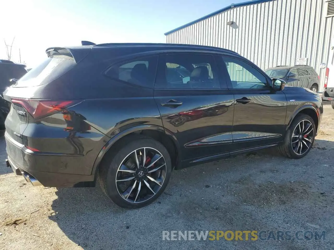 3 fotografías del automóvil dañado 5J8YD8H82PL001130 ACURA MDX TYPE S 2023
