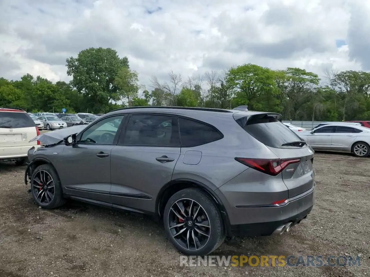 2 fotografías del automóvil dañado 5J8YD8H85PL001803 ACURA MDX TYPE S 2023