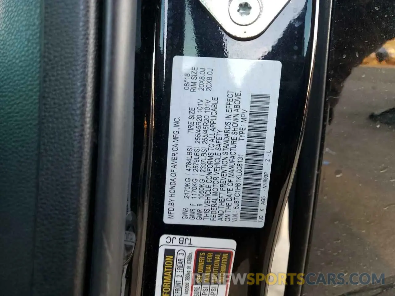 12 fotografías del automóvil dañado 5J8TC1H61KL008131 ACURA RDX 2019
