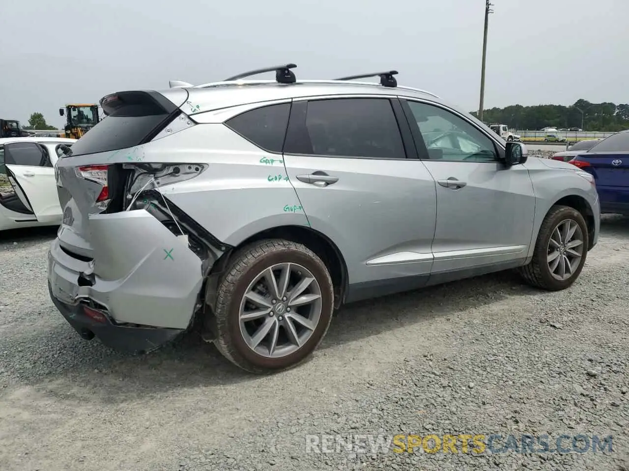 3 fotografías del automóvil dañado 5J8TC2H54LL002158 ACURA RDX 2020