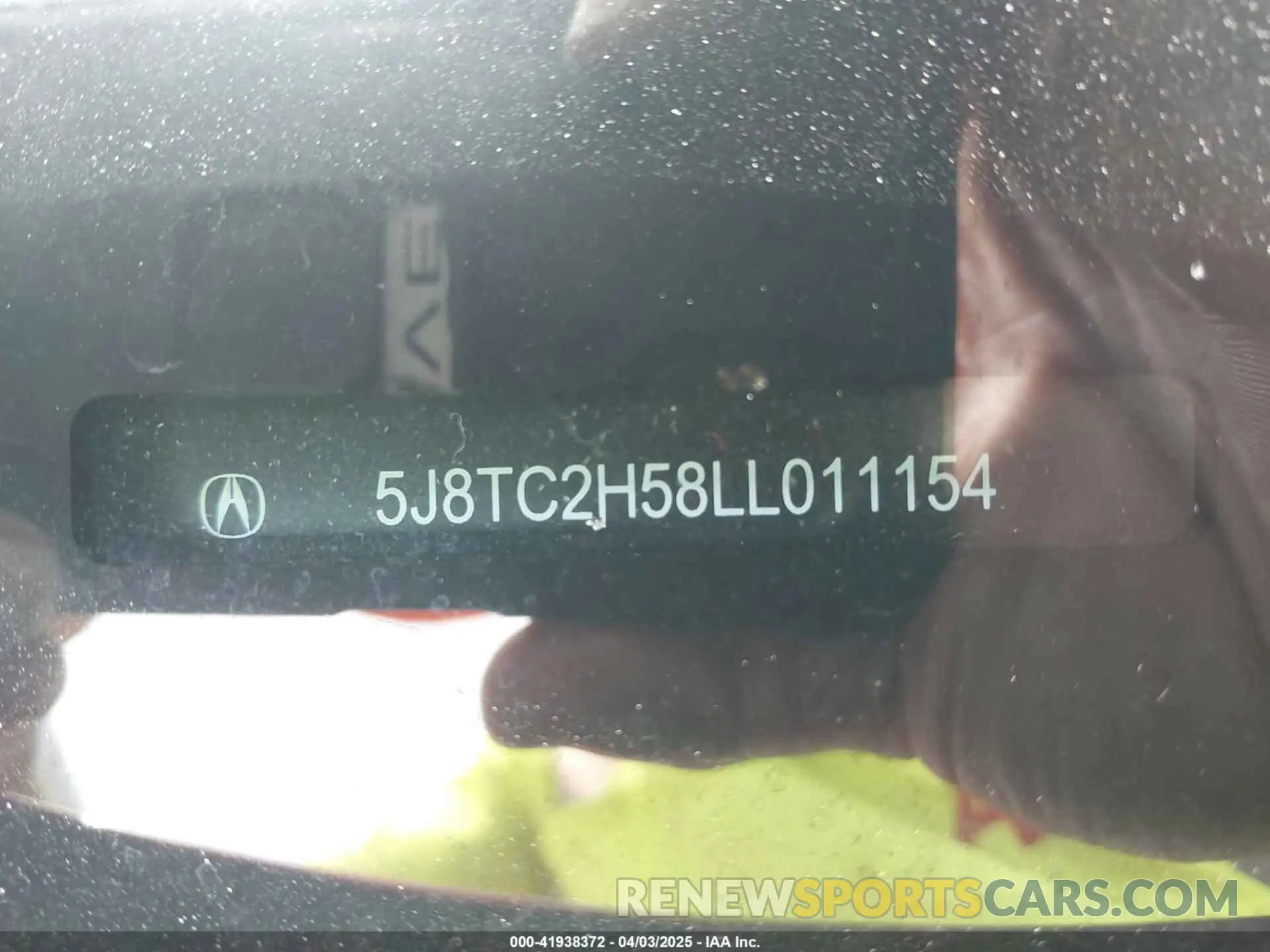 9 fotografías del automóvil dañado 5J8TC2H58LL011154 ACURA RDX 2020