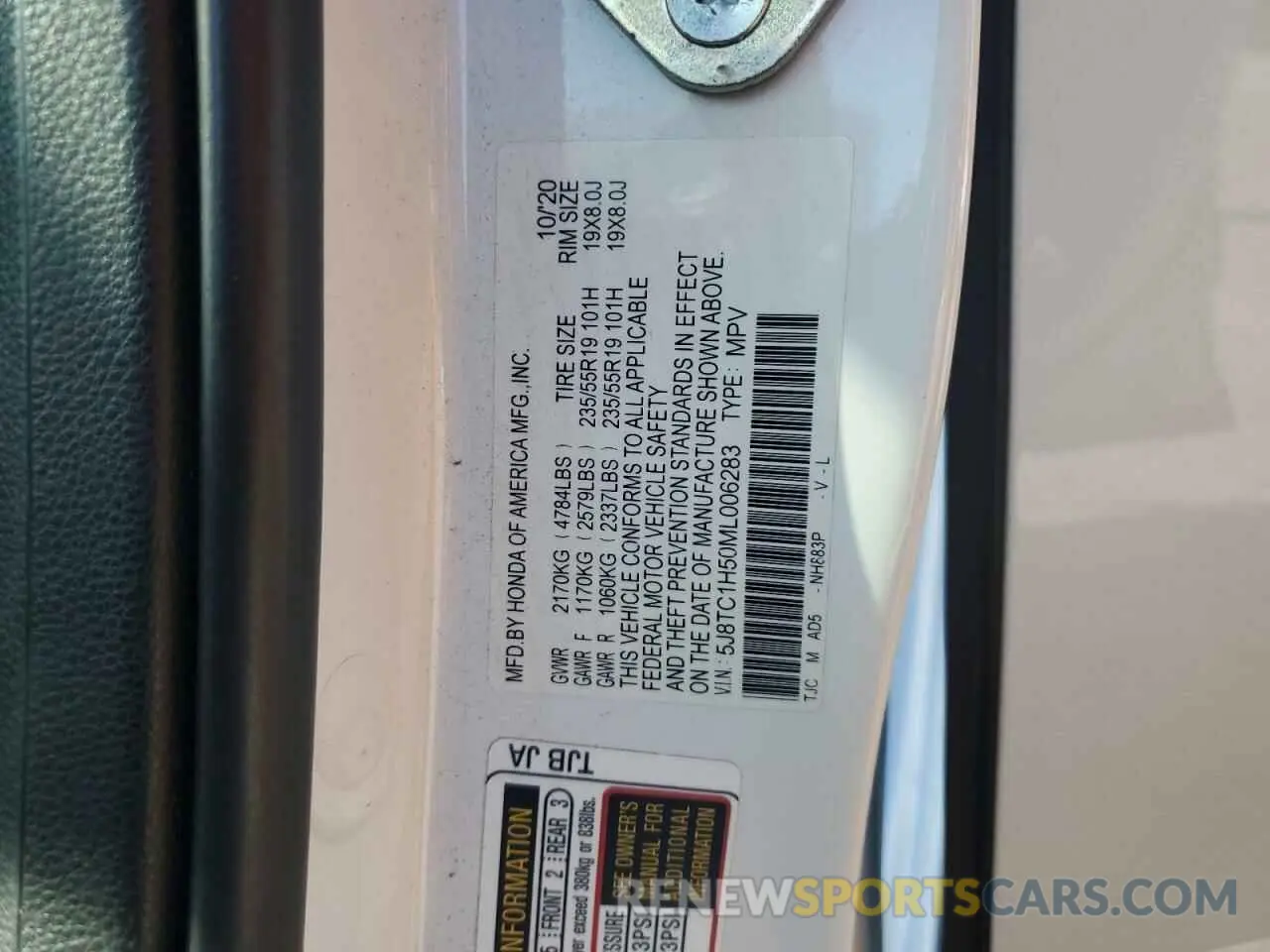 13 fotografías del automóvil dañado 5J8TC1H50ML006283 ACURA RDX 2021
