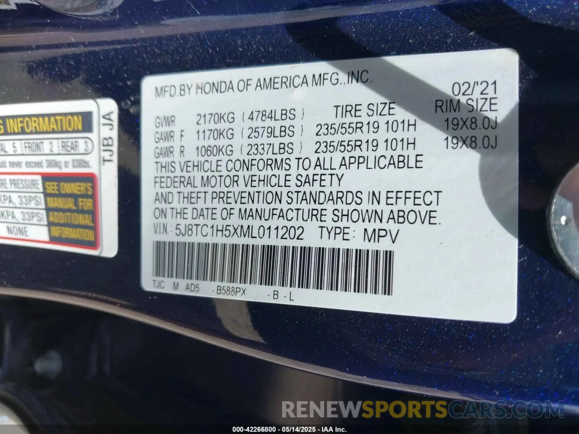 9 fotografías del automóvil dañado 5J8TC1H5XML011202 ACURA RDX 2021