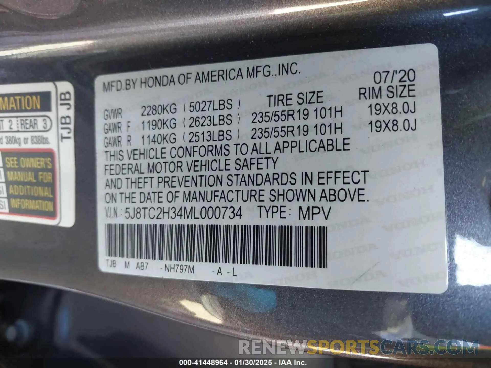 9 fotografías del automóvil dañado 5J8TC2H34ML000734 ACURA RDX 2021