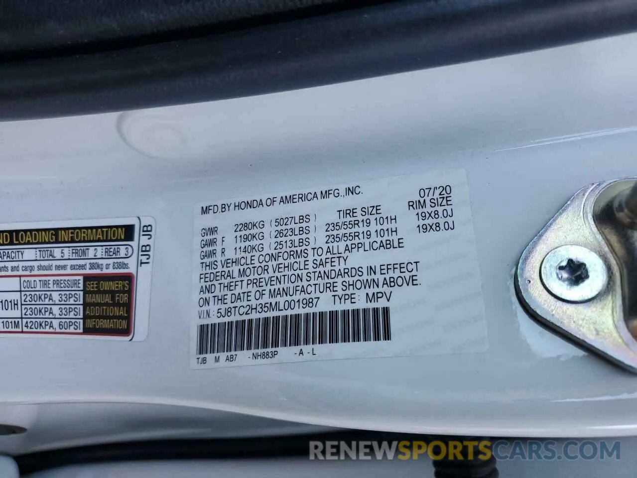 13 fotografías del automóvil dañado 5J8TC2H35ML001987 ACURA RDX 2021