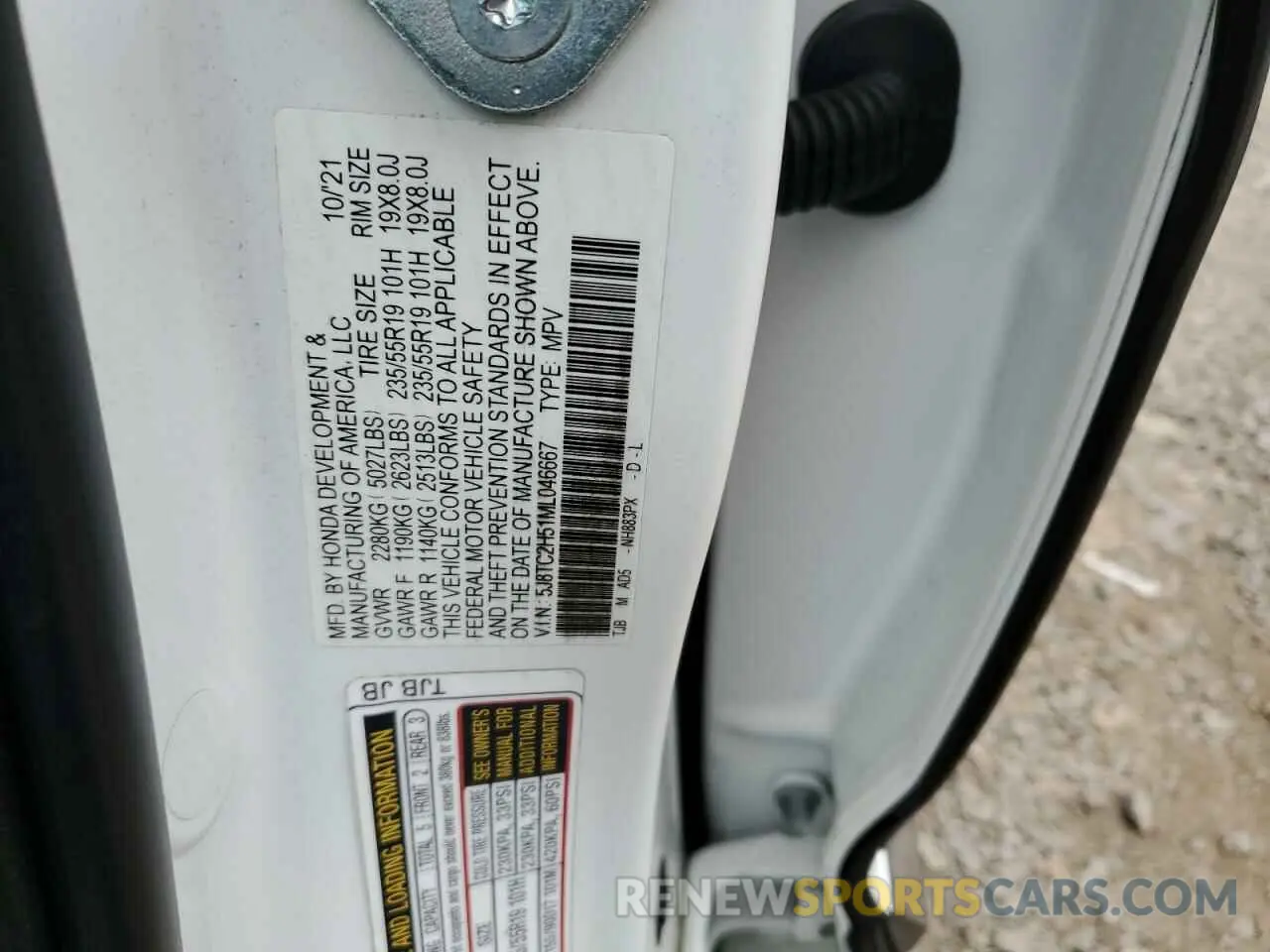 13 fotografías del automóvil dañado 5J8TC2H51ML046667 ACURA RDX 2021